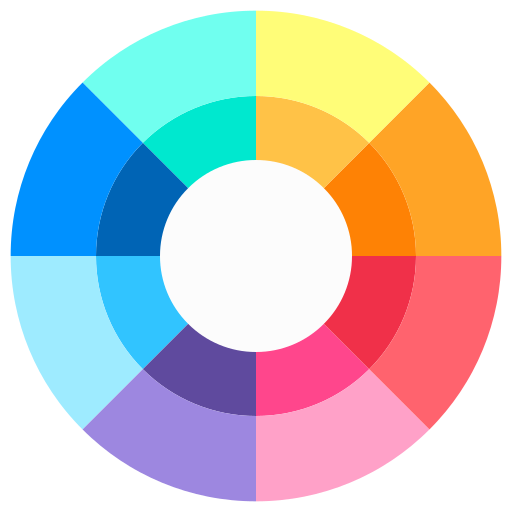 palette de couleurs Justicon Flat Icône