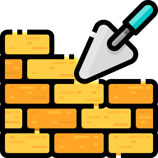 Brick wall Justicon Lineal Color icon