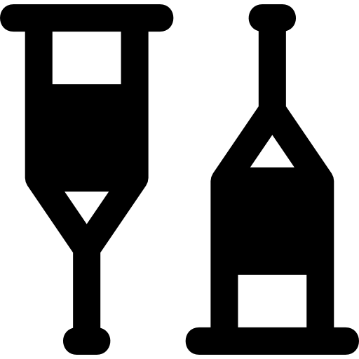 muletas Basic Rounded Filled icono