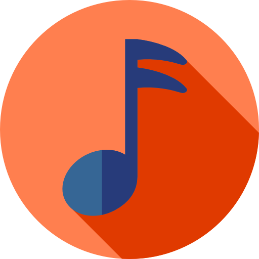 semiquaver Flat Circular Flat icon