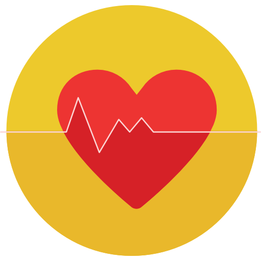 Cardiogram Roundicons Circle flat icon