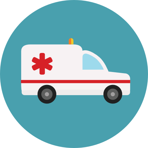 krankenwagen Roundicons Circle flat icon