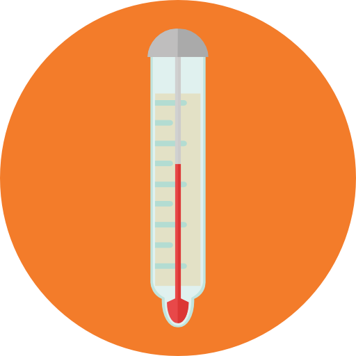 Thermometer Roundicons Circle flat icon