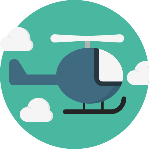 Helicopter Pixel Perfect Flat icon