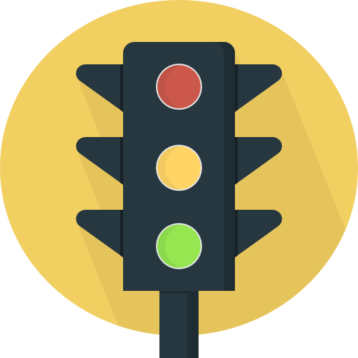 Traffic light Pixel Perfect Flat icon