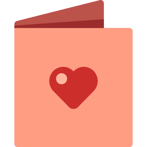 Greeting card Basic Straight Flat icon