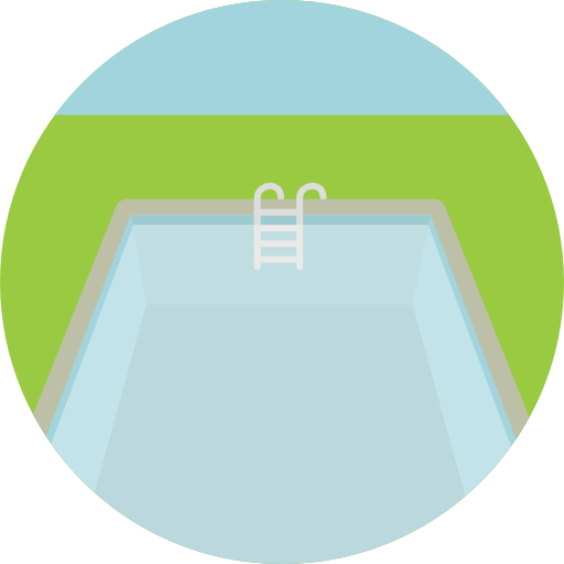 zwembad Roundicons Circle flat icoon