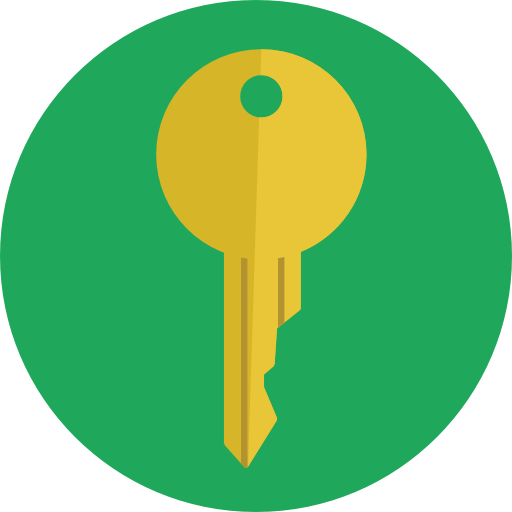 llave de casa Roundicons Circle flat icono