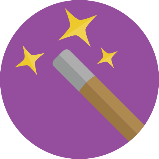 Magic wand Roundicons Circle flat icon