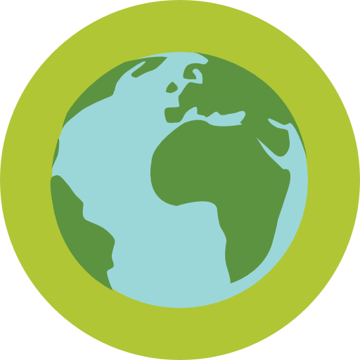 Earth globe Roundicons Circle flat icon