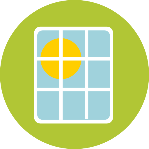 Solar panel Roundicons Circle flat icon