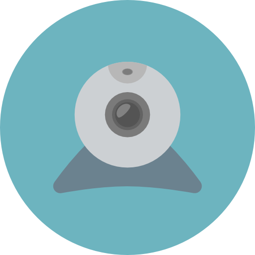 webcam Roundicons Circle flat icon