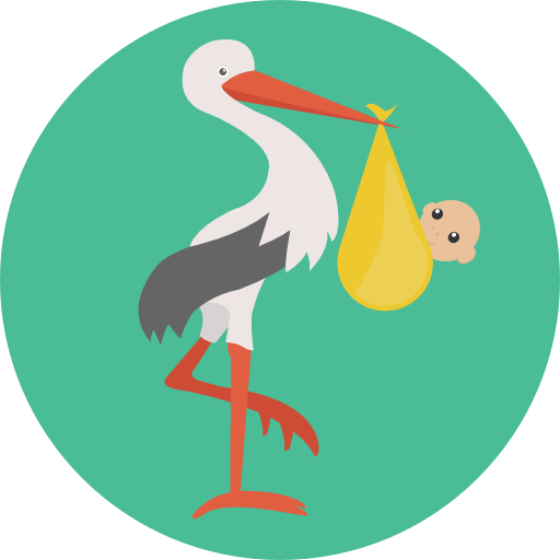 Stork Roundicons Circle flat icon