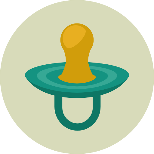 Pacifier Roundicons Circle flat icon