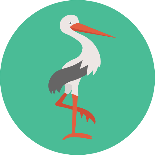 Stork Roundicons Circle flat icon