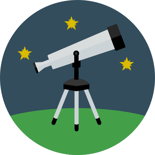 望遠鏡 Roundicons Circle flat icon