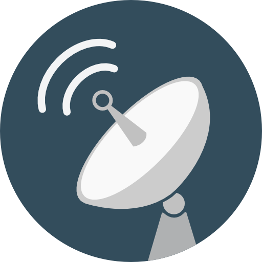 antena satelitarna Roundicons Circle flat ikona