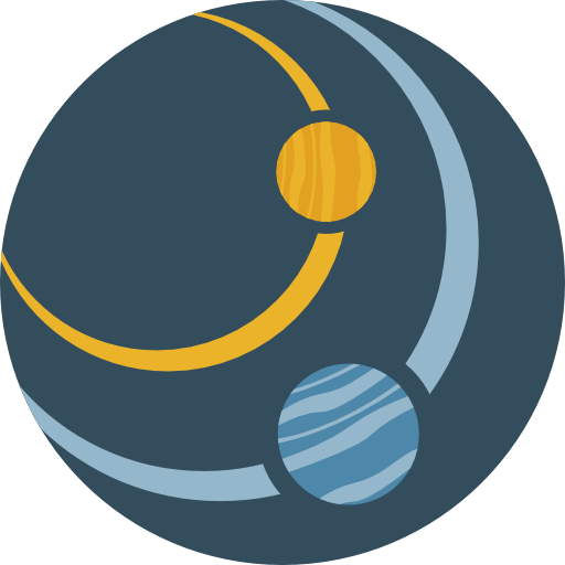 Solar system Roundicons Circle flat icon