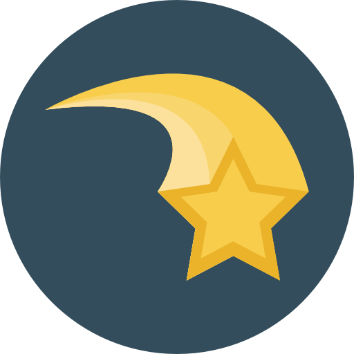 流れ星 Roundicons Circle flat icon
