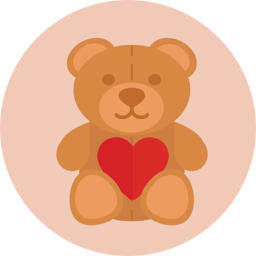 oso de peluche Roundicons Circle flat icono