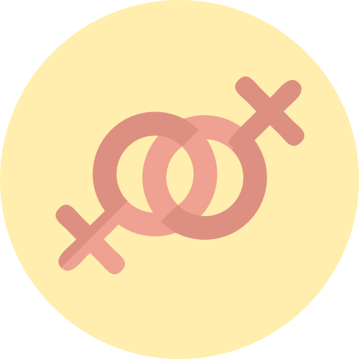 Lesbian Roundicons Circle flat icon