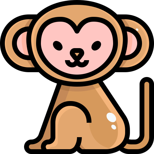 원숭이 Justicon Lineal Color icon