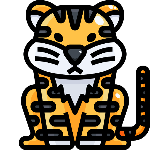 Тигр Justicon Lineal Color иконка