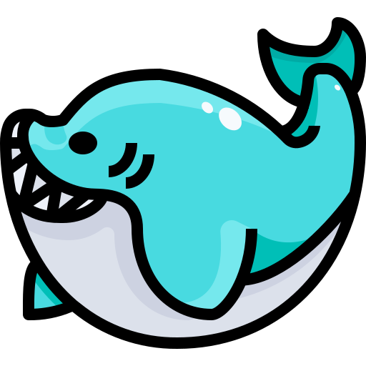 Tiburón Justicon Lineal Color icono