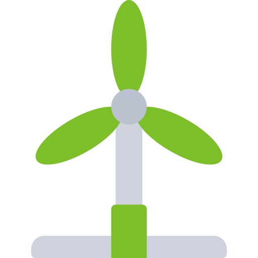 Wind turbine Juicy Fish Flat icon