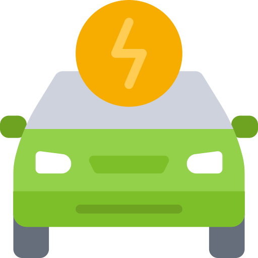 Electric car Juicy Fish Flat icon
