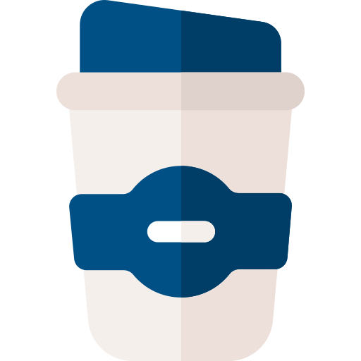 koffie Basic Rounded Flat icoon