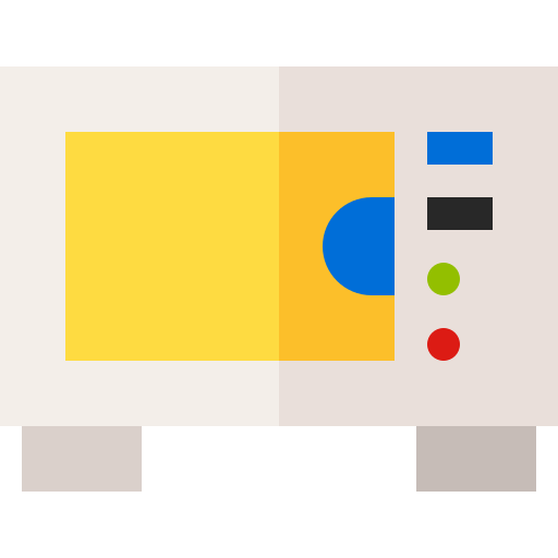Microwave oven Basic Straight Flat icon