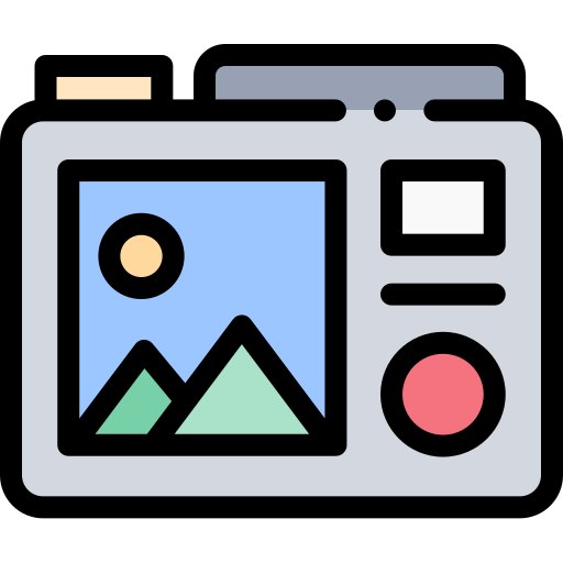 カメラ Detailed Rounded Lineal color icon