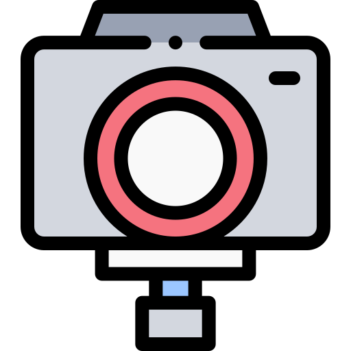 카메라 스탠드 Detailed Rounded Lineal color icon