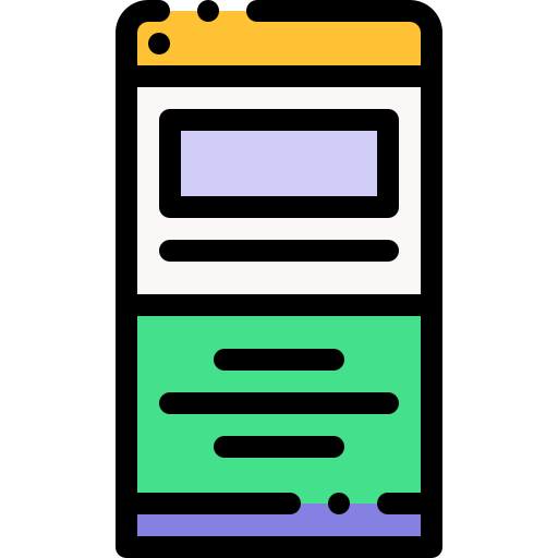 Page Detailed Rounded Lineal color icon