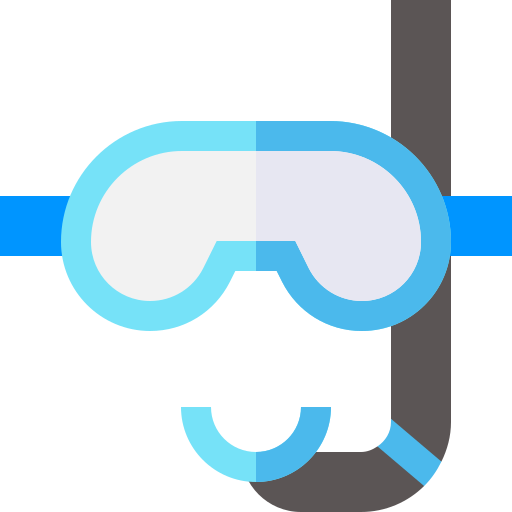 Diving mask Basic Straight Flat icon