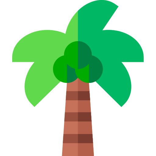 albero di cocco Basic Straight Flat icona