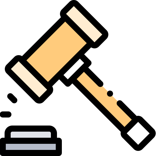 Gavel Detailed Rounded Lineal color icon