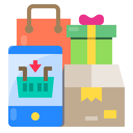 Online shopping Payungkead Flat icon