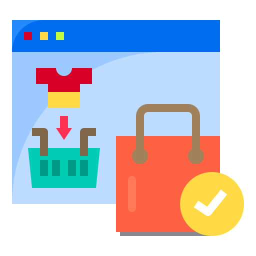 Online shopping Payungkead Flat icon