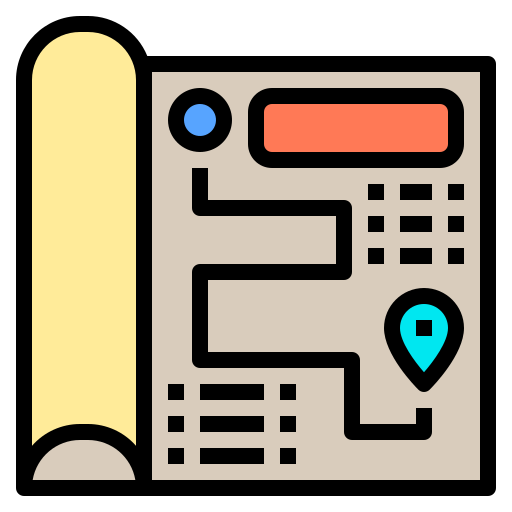 Map Phatplus Lineal Color icon