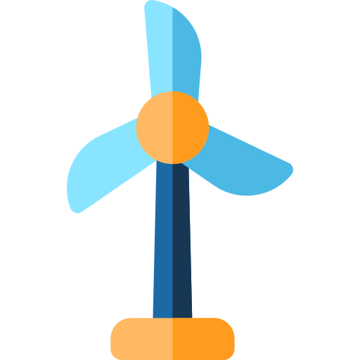 energia eolica Basic Rounded Flat icona
