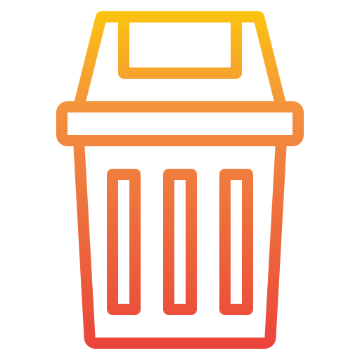 Trash bin itim2101 Gradient icon
