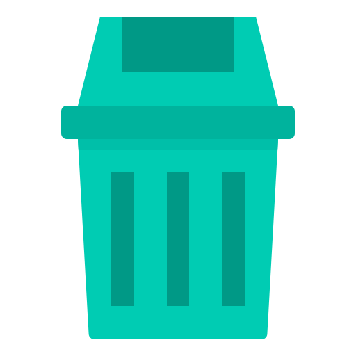 Cubo de la basura itim2101 Flat icono