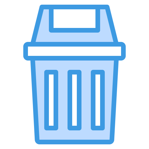 Trash bin itim2101 Blue icon