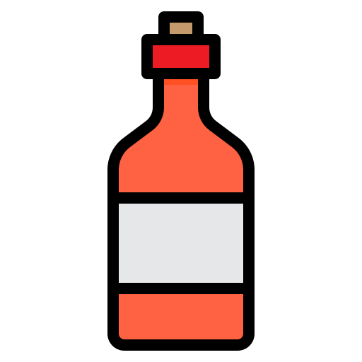 butelka wina itim2101 Lineal Color ikona