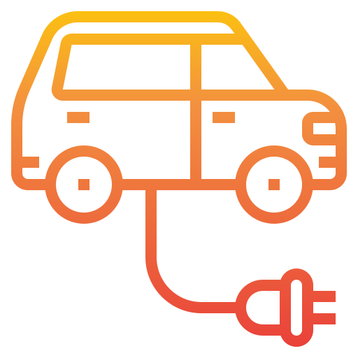 elektrische auto itim2101 Gradient icoon