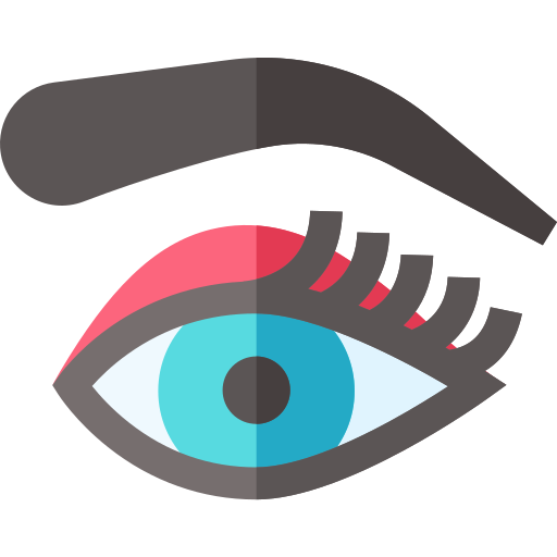 Maquillaje de ojo Basic Straight Flat icono