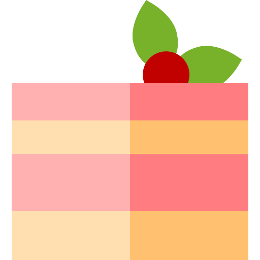 Porción de tarta Basic Straight Flat icono