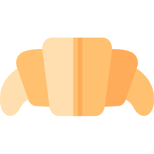 Croissant Basic Straight Flat icon